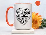 Personalized Nurse Coffee Mug, Custom Nurse Name Gift, RN Appreciation Mug, Nursing Graduation Gift, Healthcare Worker Coffee Cup