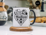 Personalized Nurse Coffee Mug, Custom Nurse Name Gift, RN Appreciation Mug, Nursing Graduation Gift, Healthcare Worker Coffee Cup
