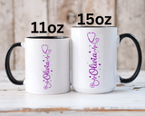 Custom Nurse Name Mug, Personalized Nurse Coffee Cup, Registered Nurse Gift, Nursing Student Gift, Healthcare Appreciation Mug