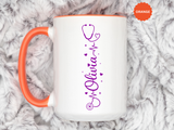 Custom Nurse Name Mug, Personalized Nurse Coffee Cup, Registered Nurse Gift, Nursing Student Gift, Healthcare Appreciation Mug