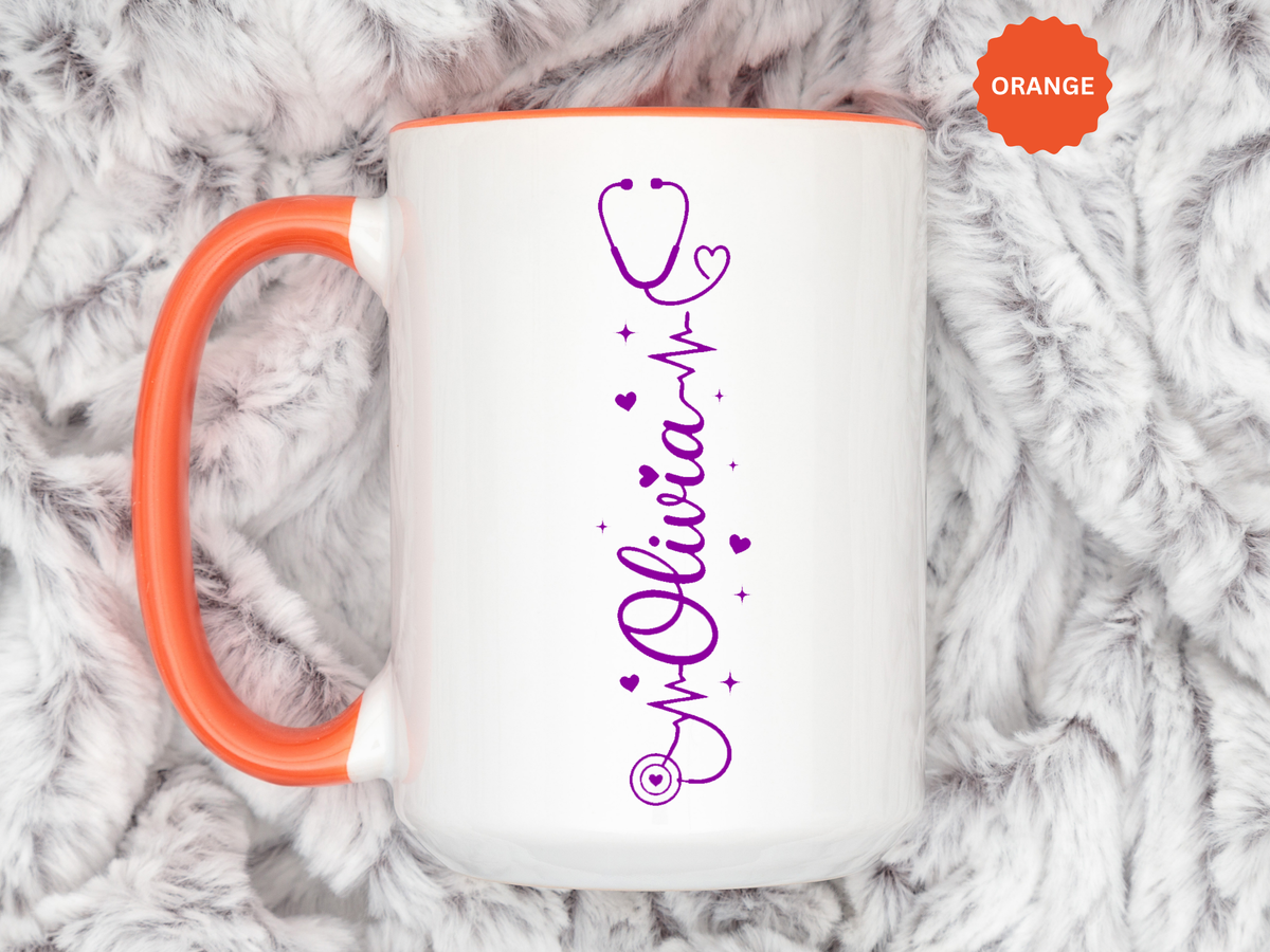 Custom Nurse Name Mug, Personalized Nurse Coffee Cup, Registered Nurse Gift, Nursing Student Gift, Healthcare Appreciation Mug