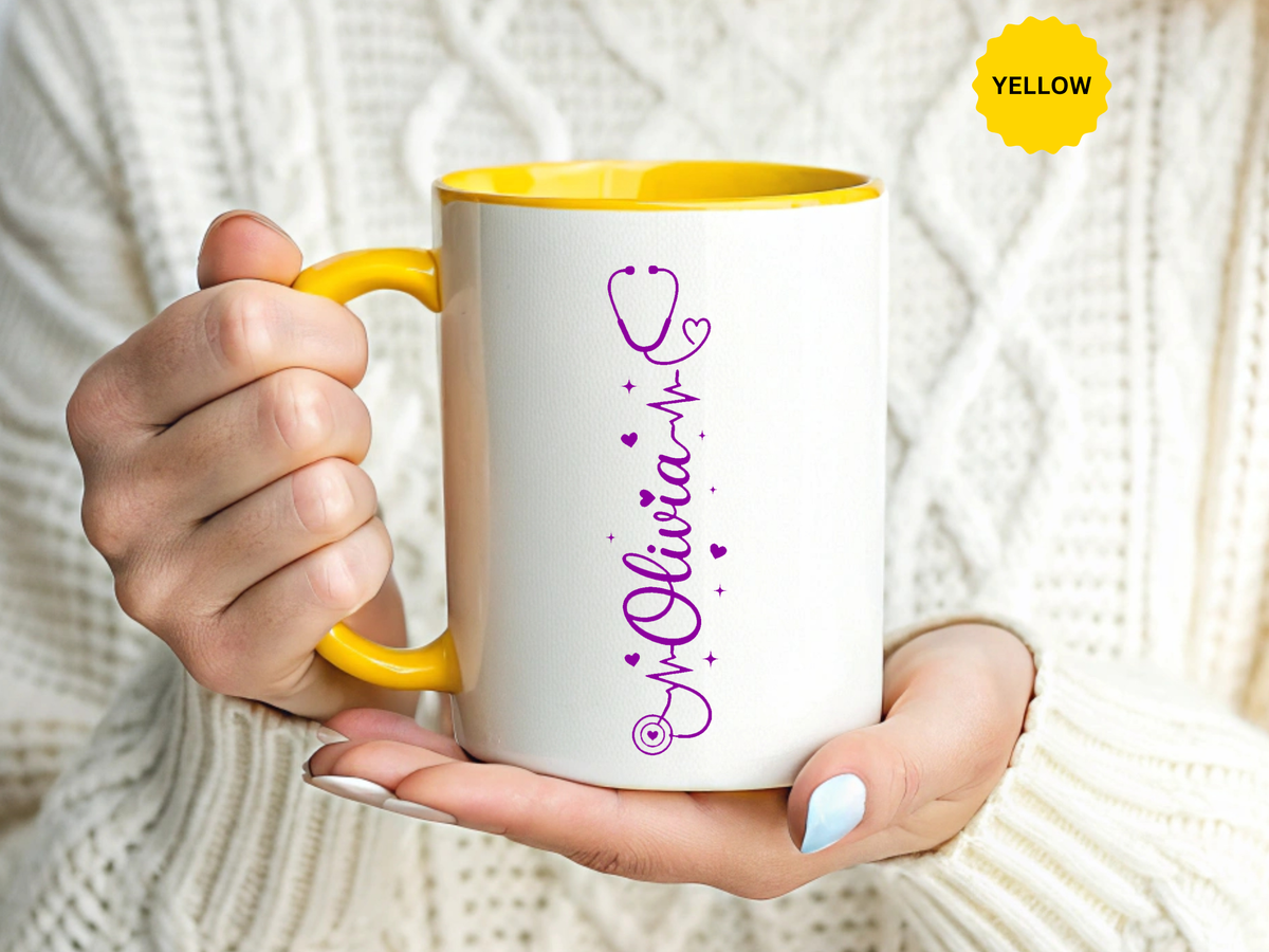 Custom Nurse Name Mug, Personalized Nurse Coffee Cup, Registered Nurse Gift, Nursing Student Gift, Healthcare Appreciation Mug
