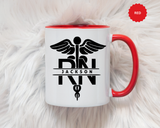 Personalized RN Mug, Custom Registered Nurse Coffee Mug, RN Name Gift, Nursing Graduation Gift, Nurse Appreciation Cup