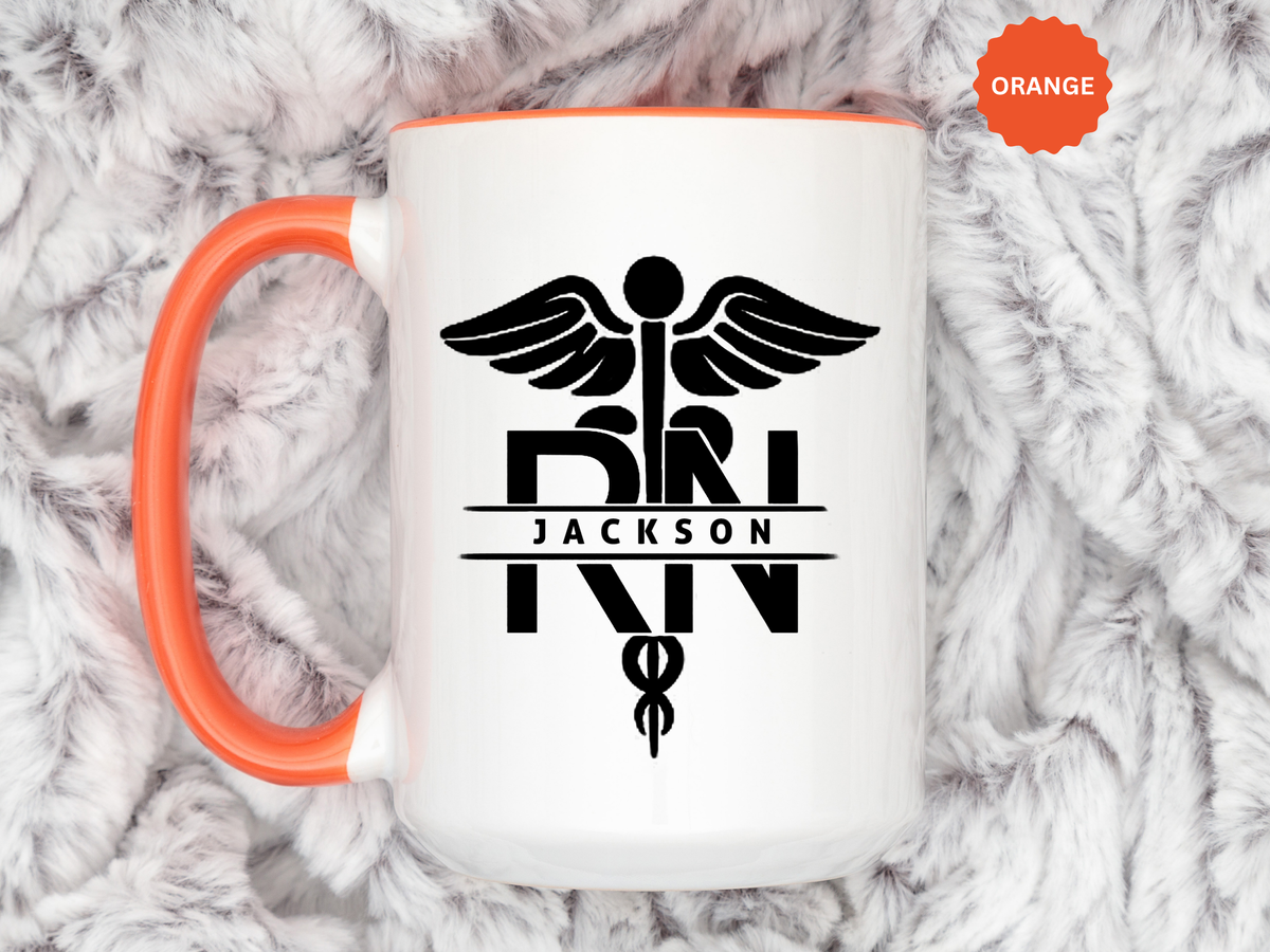 Personalized RN Mug, Custom Registered Nurse Coffee Mug, RN Name Gift, Nursing Graduation Gift, Nurse Appreciation Cup