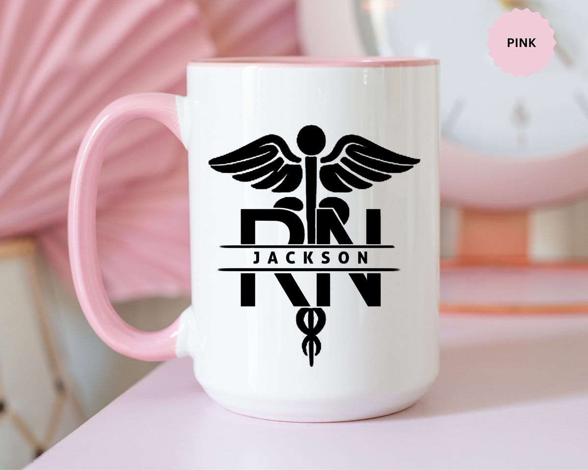 Personalized RN Mug, Custom Registered Nurse Coffee Mug, RN Name Gift, Nursing Graduation Gift, Nurse Appreciation Cup