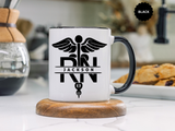 Personalized RN Mug, Custom Registered Nurse Coffee Mug, RN Name Gift, Nursing Graduation Gift, Nurse Appreciation Cup