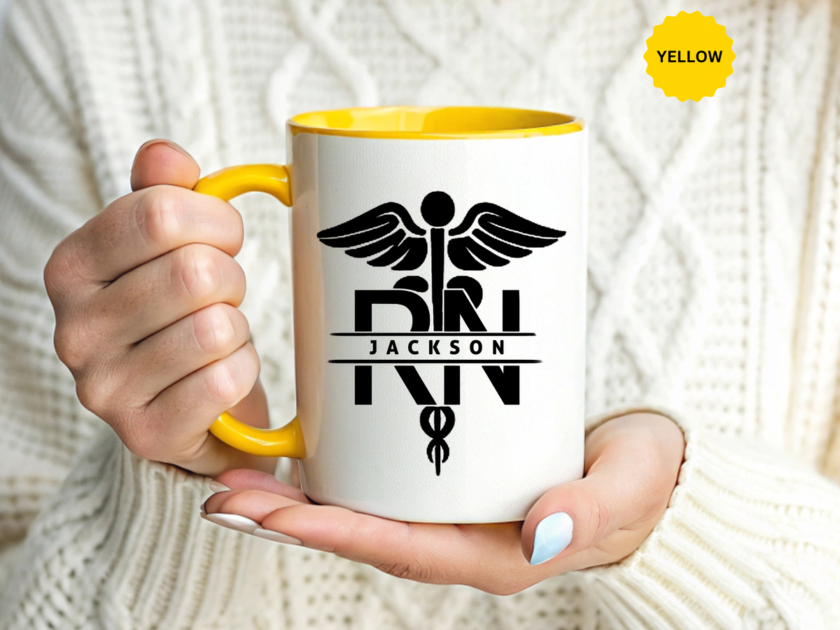 Personalized RN Mug, Custom Registered Nurse Coffee Mug, RN Name Gift, Nursing Graduation Gift, Nurse Appreciation Cup