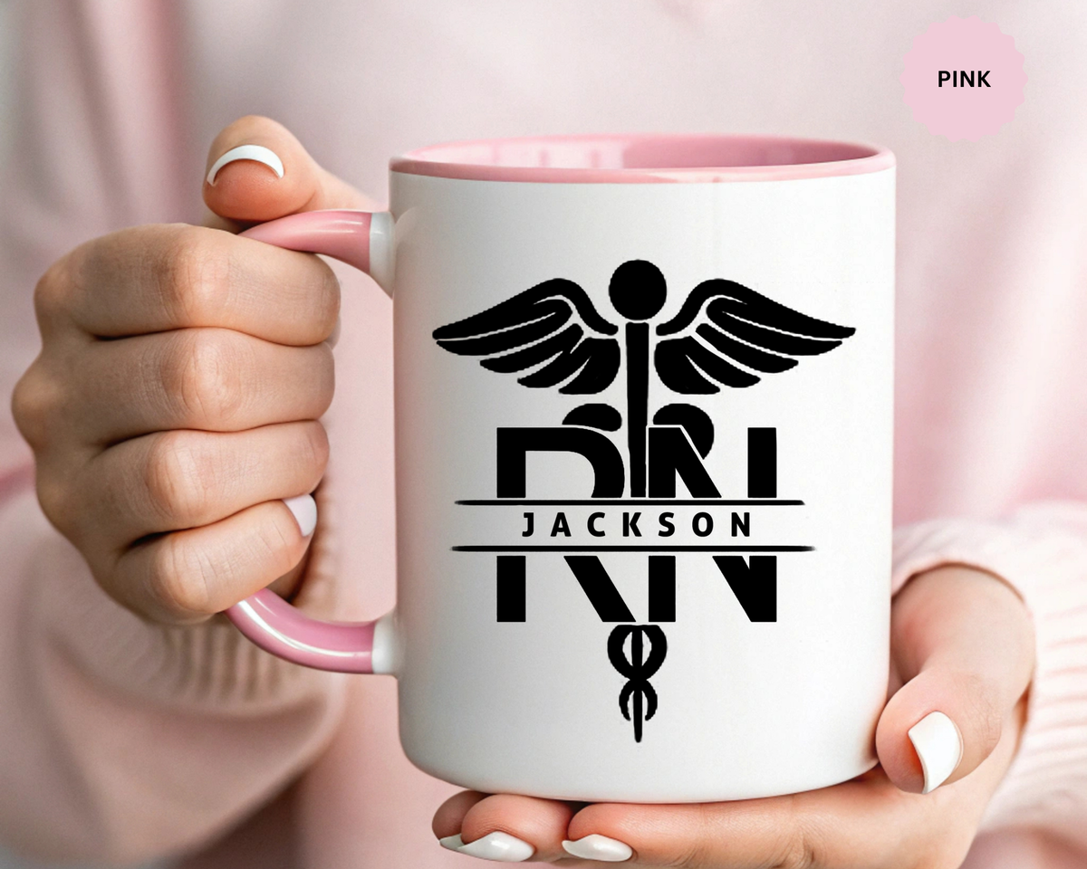 Personalized RN Mug, Custom Registered Nurse Coffee Mug, RN Name Gift, Nursing Graduation Gift, Nurse Appreciation Cup