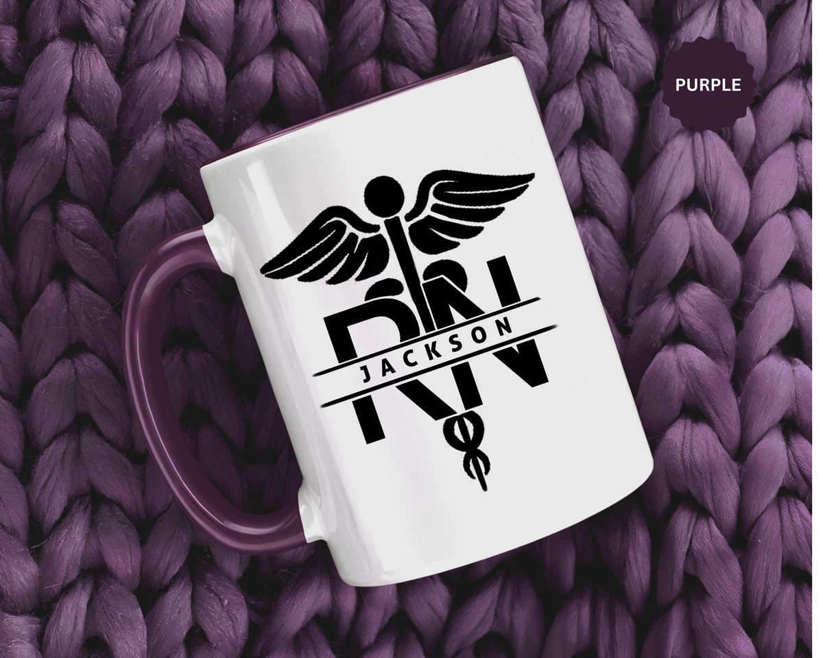 Personalized RN Mug, Custom Registered Nurse Coffee Mug, RN Name Gift, Nursing Graduation Gift, Nurse Appreciation Cup