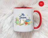 Personalized Teacher Mug, Custom Teacher Name Coffee Mug, Teacher Appreciation Gift, Classroom Teacher Gift, End of Year Present