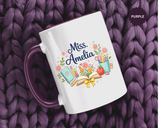 Personalized Teacher Coffee Mug, Custom Teacher Name Gift, Floral Teacher Mug, Teacher Appreciation Present, Classroom Gift