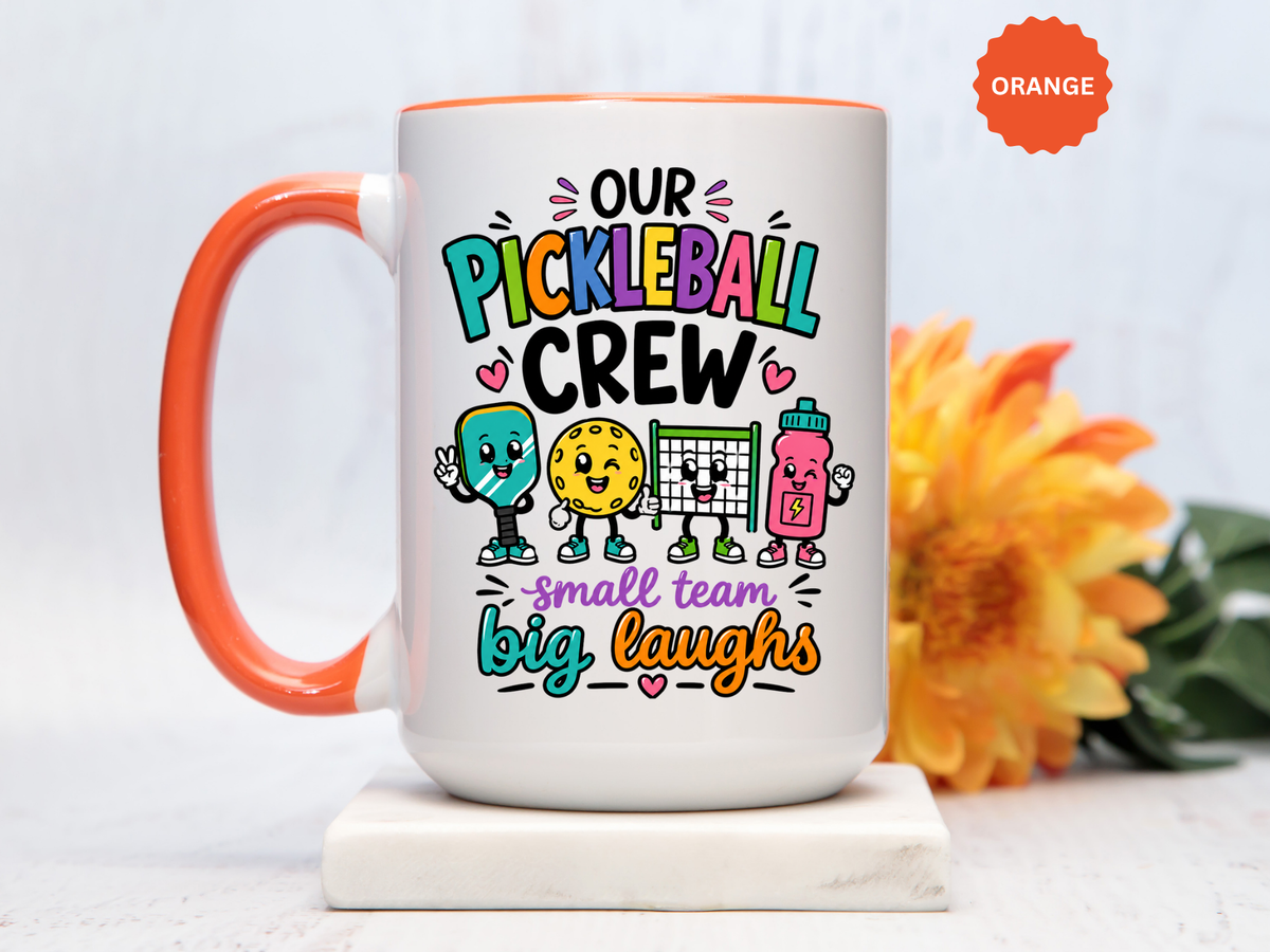 Funny Pickleball Team Mug, Our Pickleball Crew Coffee Mug, Pickleball Player Gift, Cute Sports Mug for Teammates and Friends