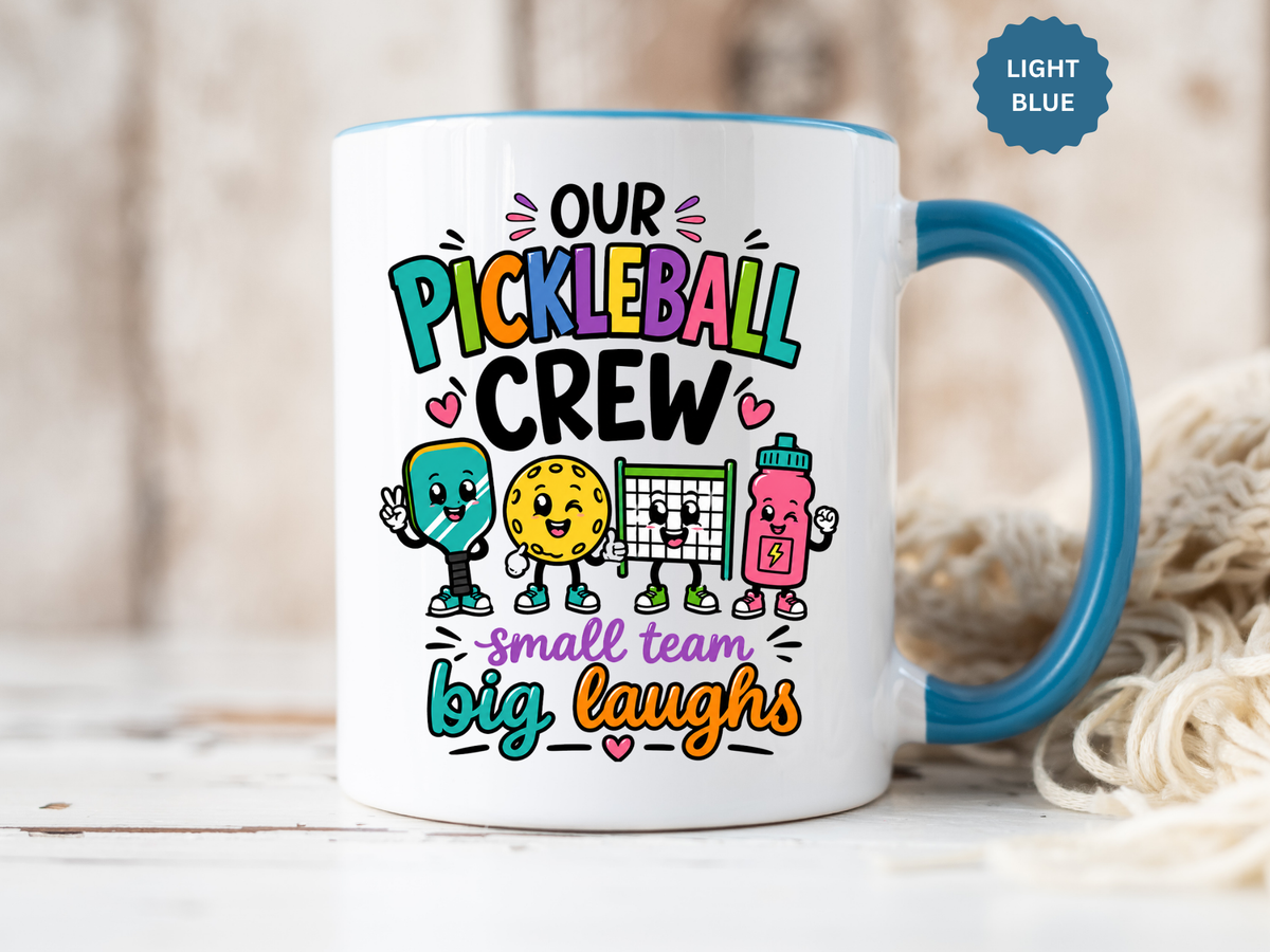 Funny Pickleball Team Mug, Our Pickleball Crew Coffee Mug, Pickleball Player Gift, Cute Sports Mug for Teammates and Friends