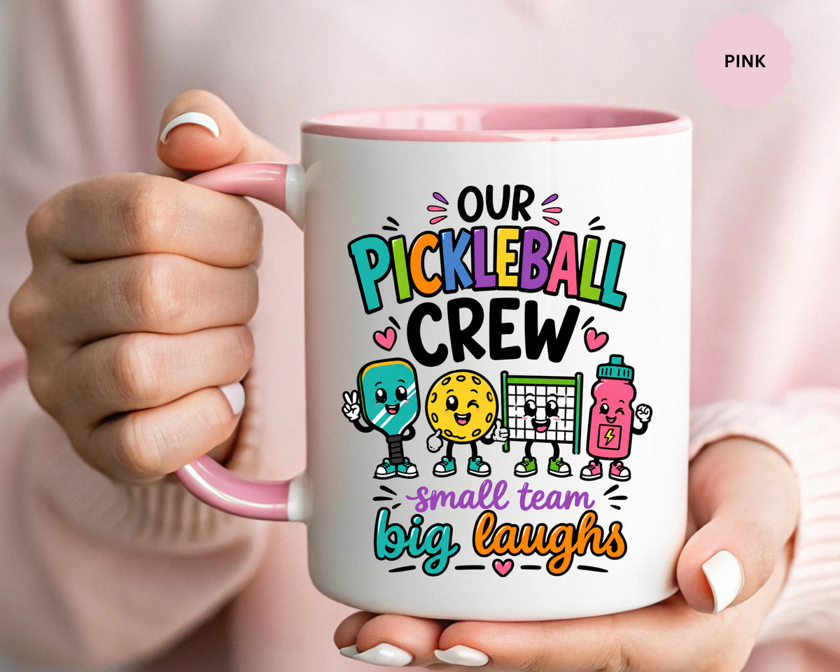 Funny Pickleball Team Mug, Our Pickleball Crew Coffee Mug, Pickleball Player Gift, Cute Sports Mug for Teammates and Friends