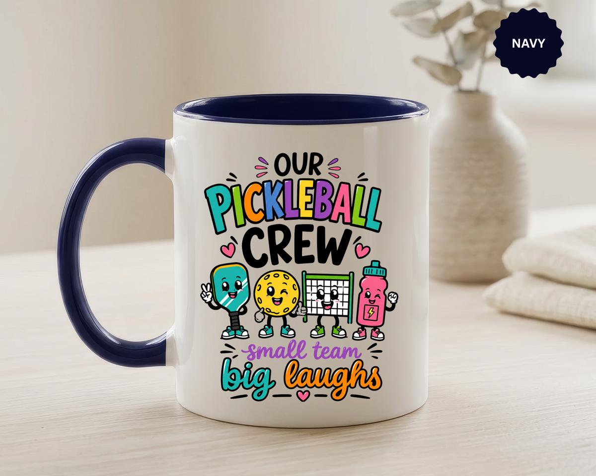Funny Pickleball Team Mug, Our Pickleball Crew Coffee Mug, Pickleball Player Gift, Cute Sports Mug for Teammates and Friends