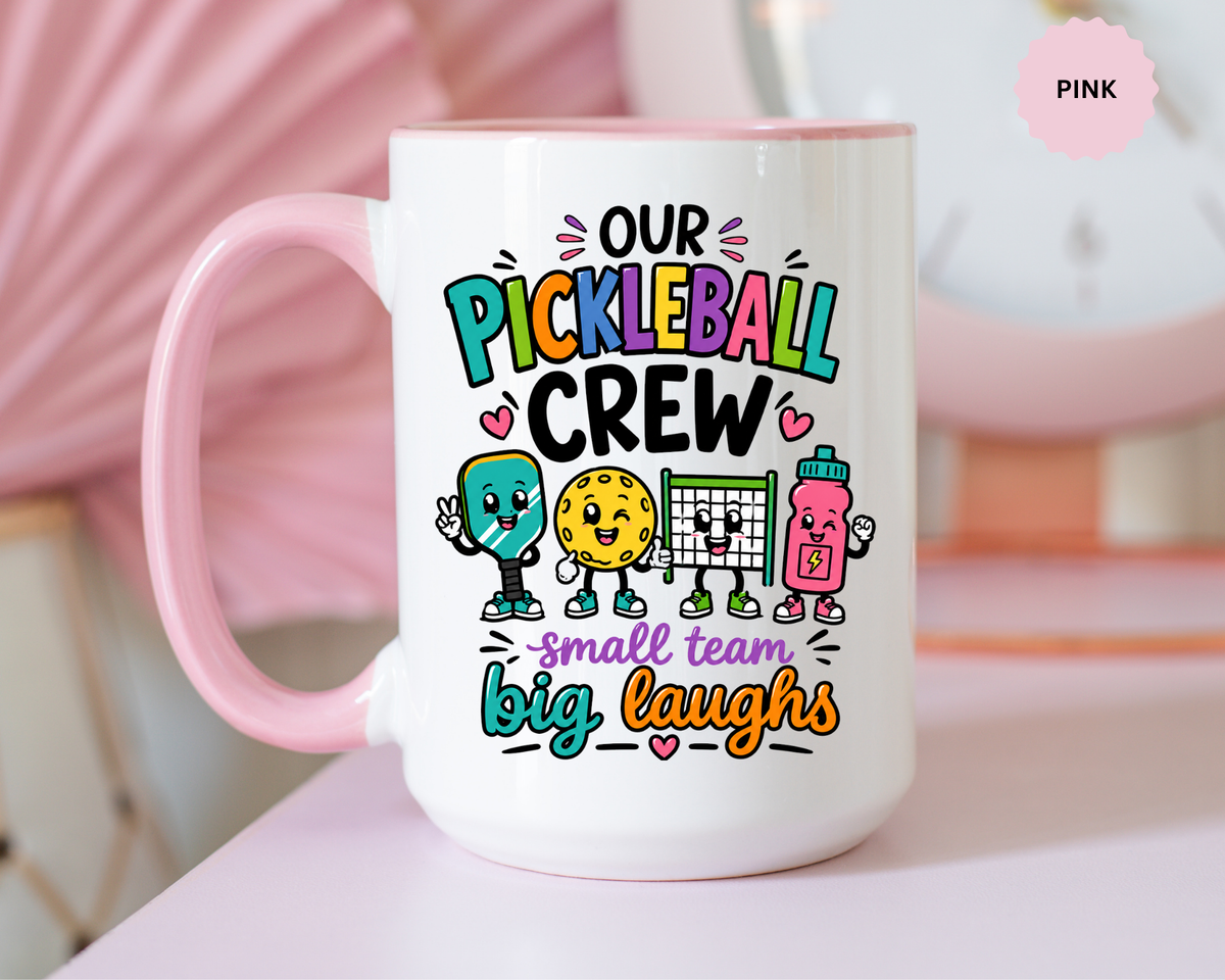 Funny Pickleball Team Mug, Our Pickleball Crew Coffee Mug, Pickleball Player Gift, Cute Sports Mug for Teammates and Friends