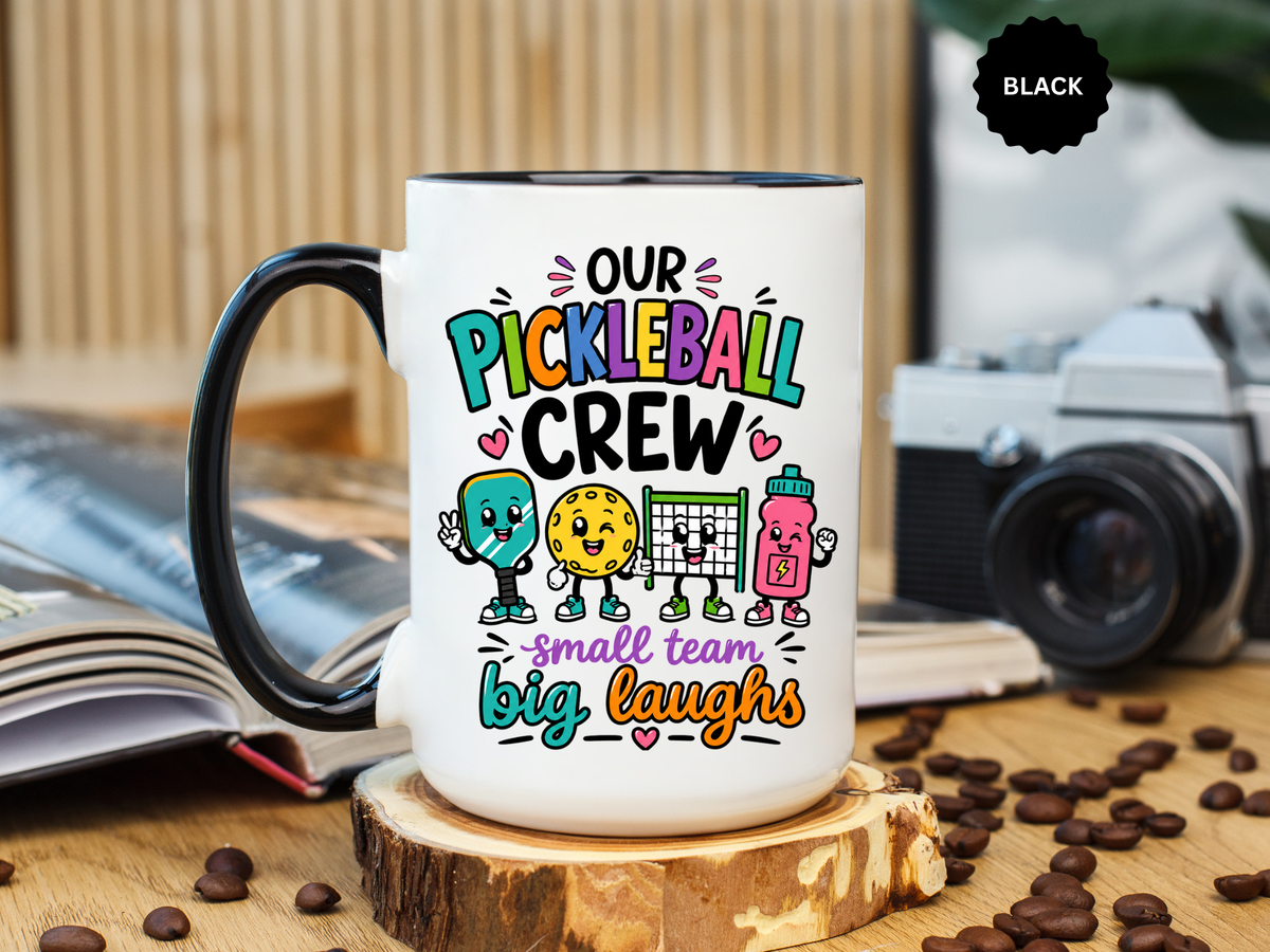 Funny Pickleball Team Mug, Our Pickleball Crew Coffee Mug, Pickleball Player Gift, Cute Sports Mug for Teammates and Friends