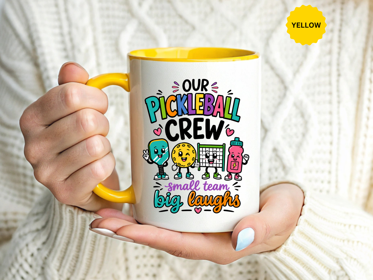 Funny Pickleball Team Mug, Our Pickleball Crew Coffee Mug, Pickleball Player Gift, Cute Sports Mug for Teammates and Friends