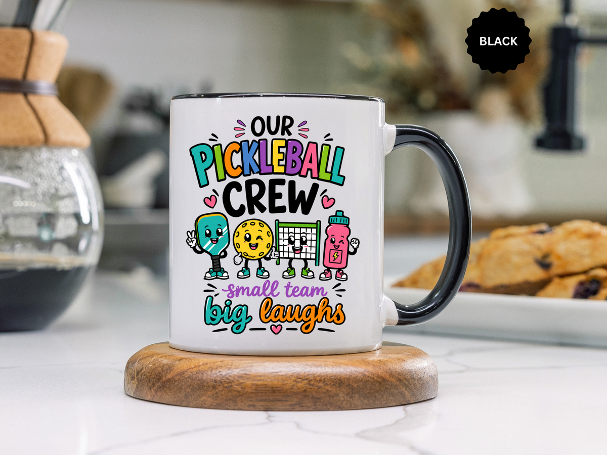 Funny Pickleball Team Mug, Our Pickleball Crew Coffee Mug, Pickleball Player Gift, Cute Sports Mug for Teammates and Friends