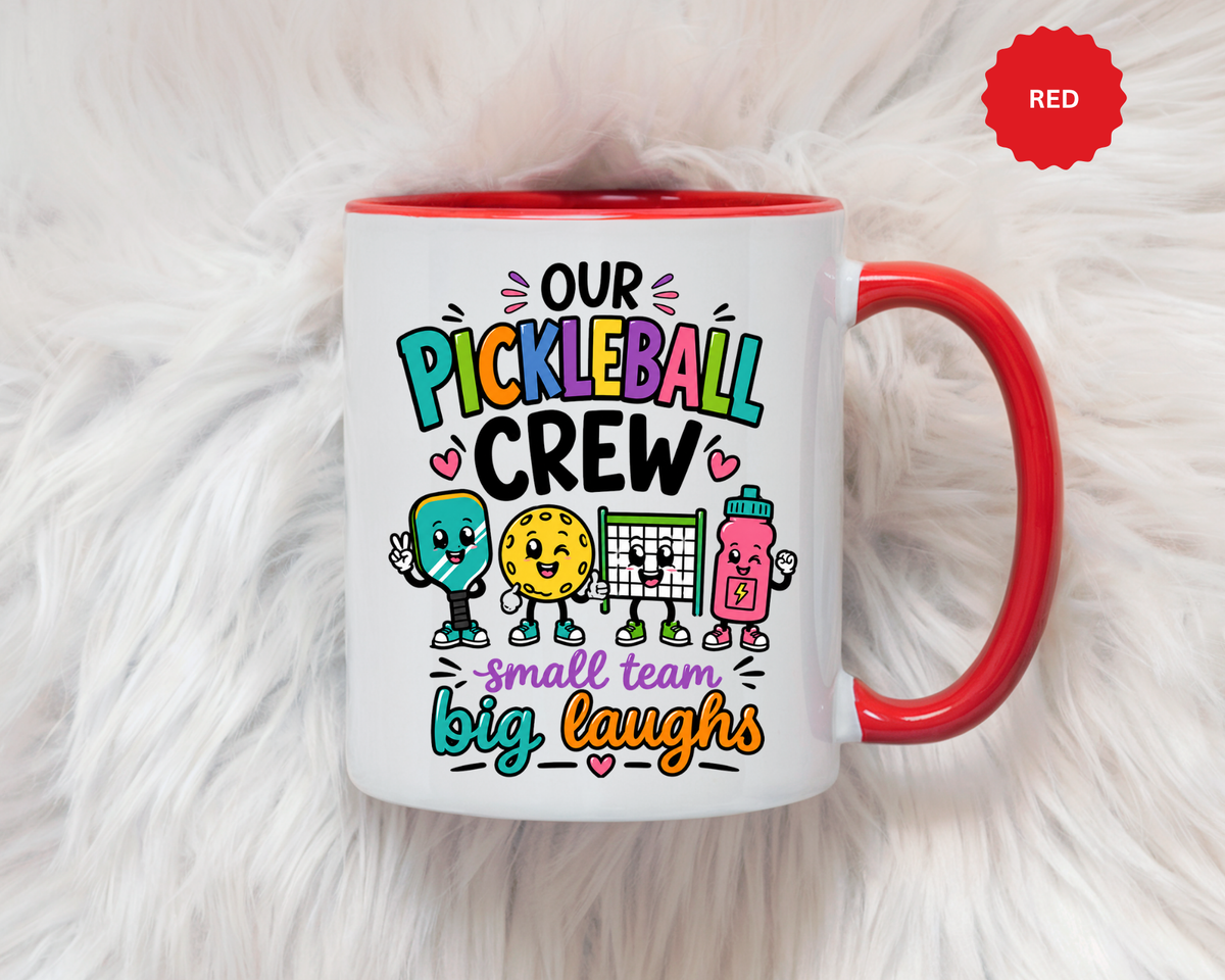 Funny Pickleball Team Mug, Our Pickleball Crew Coffee Mug, Pickleball Player Gift, Cute Sports Mug for Teammates and Friends