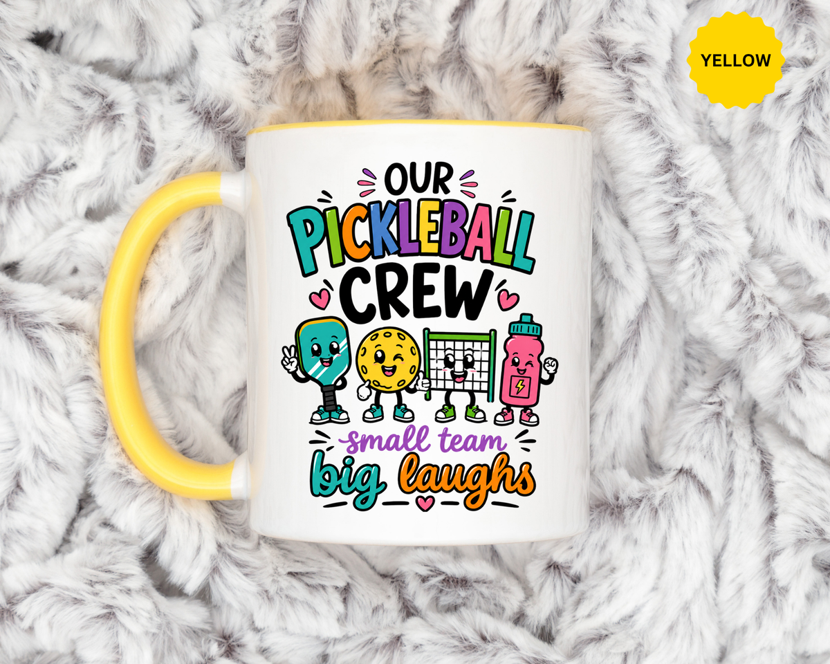 Funny Pickleball Team Mug, Our Pickleball Crew Coffee Mug, Pickleball Player Gift, Cute Sports Mug for Teammates and Friends