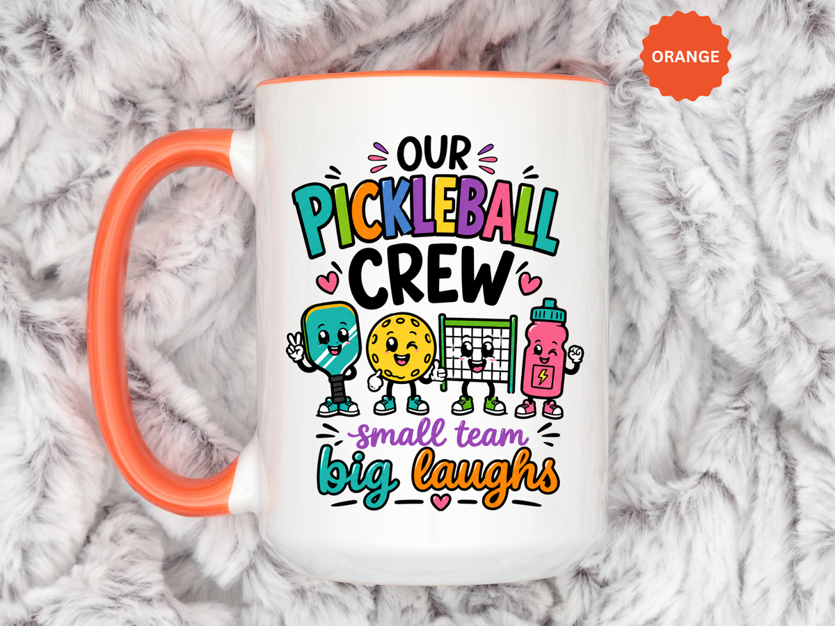 Funny Pickleball Team Mug, Our Pickleball Crew Coffee Mug, Pickleball Player Gift, Cute Sports Mug for Teammates and Friends