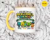 Personalized Pickleball Friends Mug, Custom Pickleball Team Coffee Mug with Names, Funny Pickleball Gift for Teammates and Best Friends