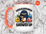 Funny Introvert Bird Coffee Mug, Grumpy Bird Coffee Mug, I Had a Good Mood Until People Showed Up Mug, Coworker Gift, Office Humor Mug