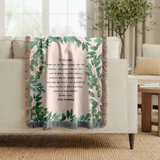 Personalized Wife Letter Woven Blanket, Custom Love Message Throw Blanket, Comfort Color Anniversary Gift for Wife