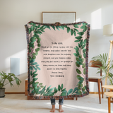 Personalized Wife Letter Woven Blanket, Custom Love Message Throw Blanket, Comfort Color Anniversary Gift for Wife