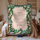 Personalized Wife Letter Woven Blanket, Custom Love Message Throw Blanket, Comfort Color Anniversary Gift for Wife