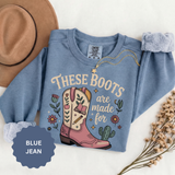 These Boots Are Made for Teaching Sweatshirt, Western Teacher Crewneck, Cowgirl Educator Gift, Cozy Back to School Pullover for Women