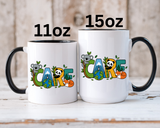 Earth Care Animal Mug, Eco Awareness Coffee Cup, Cute Wildlife Conservation Gift for Nature Lover, Earth Day Gift for Teacher or Mom