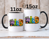 Wild Animal Mug, Colorful Nature Coffee Cup, Cute Wildlife Lover Gift for Kids, Zoo Teacher Classroom Drinkware, Birthday Present for Kids