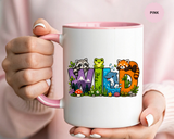 Wild Animal Mug, Colorful Nature Coffee Cup, Cute Wildlife Lover Gift for Kids, Zoo Teacher Classroom Drinkware, Birthday Present for Kids