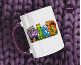Wild Animal Mug, Colorful Nature Coffee Cup, Cute Wildlife Lover Gift for Kids, Zoo Teacher Classroom Drinkware, Birthday Present for Kids