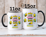 Personalized Coworker Farewell Mug with Name, You Made Work Sweeter Coffee Cup, Leaving Gift from Team, New Job Bee Office Keepsake