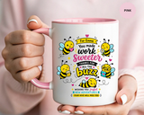 Personalized Coworker Farewell Mug with Name, You Made Work Sweeter Coffee Cup, Leaving Gift from Team, New Job Bee Office Keepsake