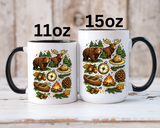 Camping Mug, Woodland Wildlife Coffee Cup, Bear and Moose Outdoor Gift, Rustic Cabin Kitchen Decor, Birthday Present for Camper or Hiker