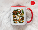 Camping Mug, Woodland Wildlife Coffee Cup, Bear and Moose Outdoor Gift, Rustic Cabin Kitchen Decor, Birthday Present for Camper or Hiker