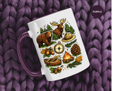 Camping Mug, Woodland Wildlife Coffee Cup, Bear and Moose Outdoor Gift, Rustic Cabin Kitchen Decor, Birthday Present for Camper or Hiker