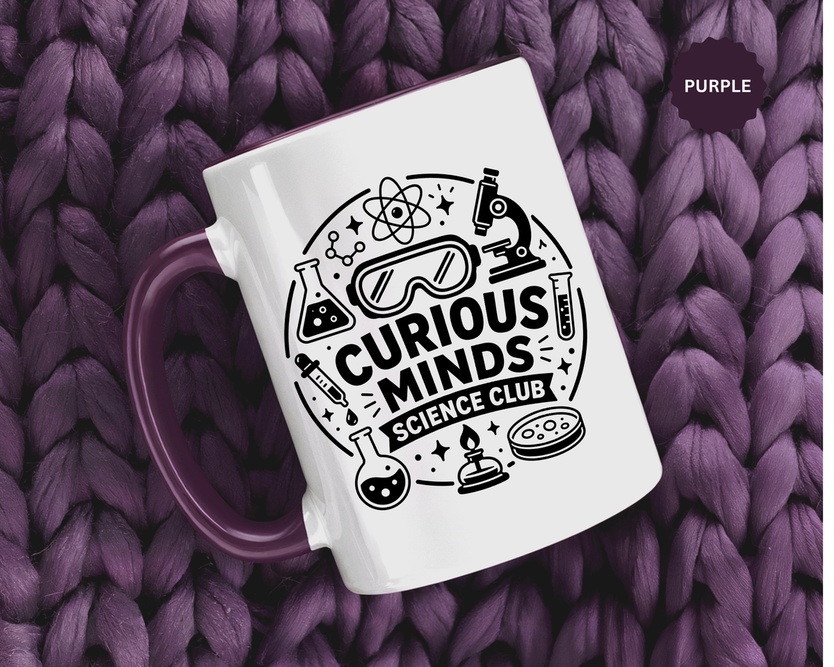 Science Club Mug, Curious Minds Coffee Cup, STEM Teacher Appreciation Gift, Chemistry Student Present, Classroom Science Lab Drinkware