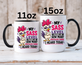 Funny Sass Mug, Sarcastic Chicken Coffee Cup, Ridiculous Things Quote Gift for Coworker, Best Friend Birthday Gift, Sassy Office Humor