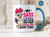 Funny Sass Mug, Sarcastic Chicken Coffee Cup, Ridiculous Things Quote Gift for Coworker, Best Friend Birthday Gift, Sassy Office Humor