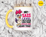Funny Sass Mug, Sarcastic Chicken Coffee Cup, Ridiculous Things Quote Gift for Coworker, Best Friend Birthday Gift, Sassy Office Humor