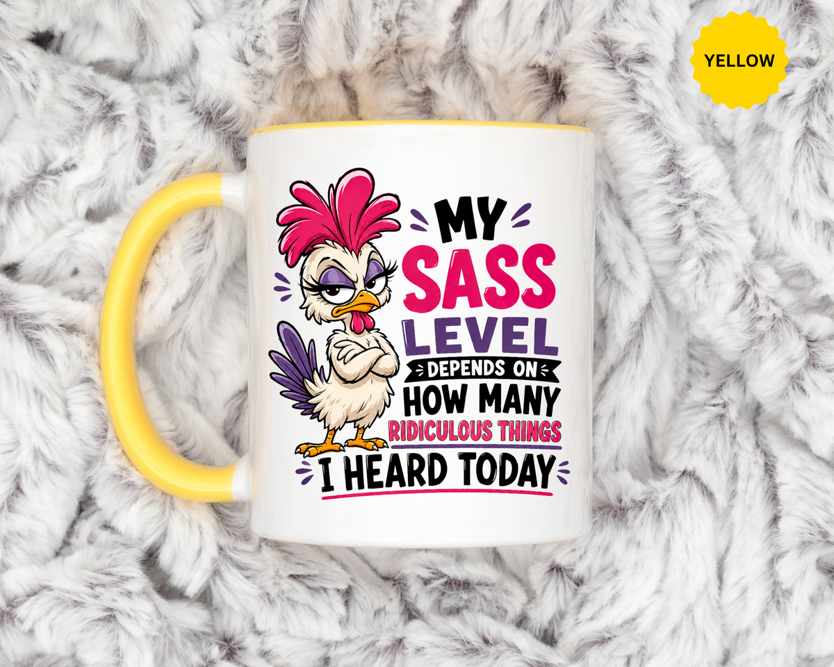 Funny Sass Mug, Sarcastic Chicken Coffee Cup, Ridiculous Things Quote Gift for Coworker, Best Friend Birthday Gift, Sassy Office Humor