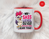 Funny Sass Mug, Sarcastic Chicken Coffee Cup, Ridiculous Things Quote Gift for Coworker, Best Friend Birthday Gift, Sassy Office Humor