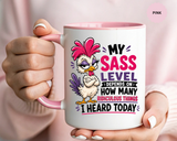 Funny Sass Mug, Sarcastic Chicken Coffee Cup, Ridiculous Things Quote Gift for Coworker, Best Friend Birthday Gift, Sassy Office Humor