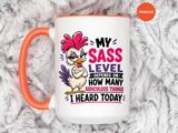 Funny Sass Mug, Sarcastic Chicken Coffee Cup, Ridiculous Things Quote Gift for Coworker, Best Friend Birthday Gift, Sassy Office Humor