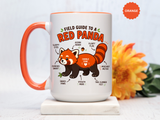 Red Panda Mug, Funny Field Guide Coffee Cup, Cute Wildlife Gift for Red Panda Lover, Zookeeper Present, Animal Birthday Gift for Kids